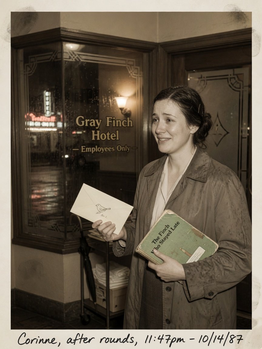 Illustration for Corinne Applewhite — fictional notice from This Day in Deaths, filed from Sacramento, California